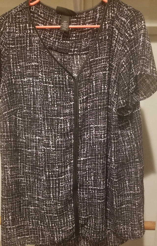 Black/purple blouse